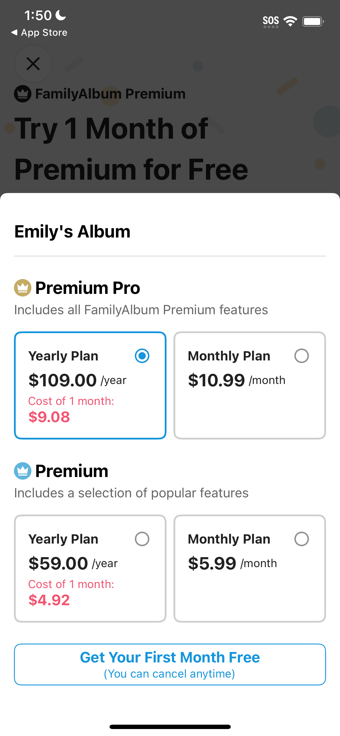 FamilyAlbum Pricing